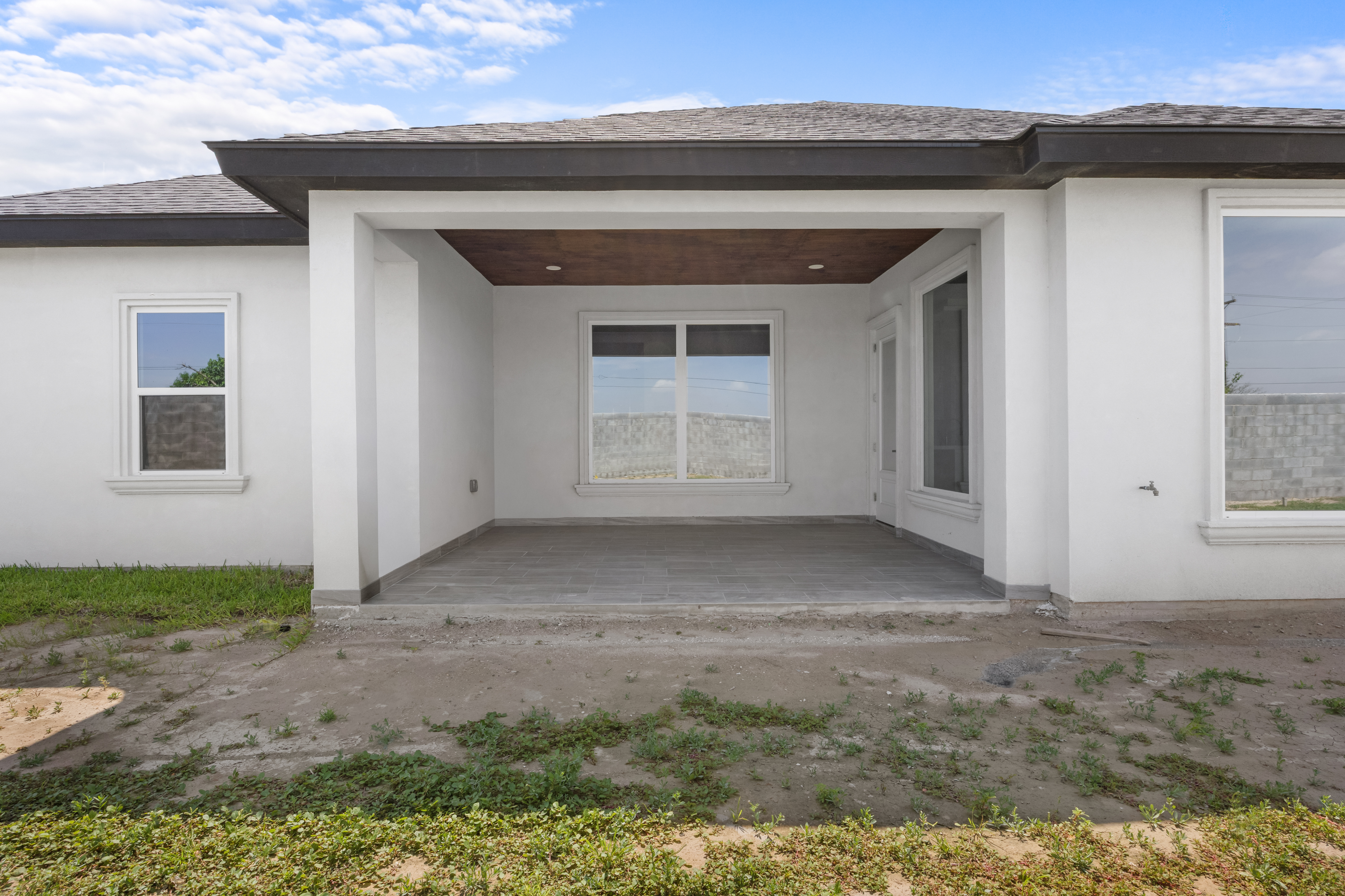 Covered back patio